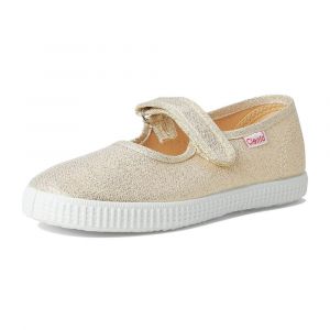 Cienta 56083.25 Gold Sparkle Mary Jane Shoe, Adjustable Hook-And-Loop Strap & Non-Slip Outsole - 28 M EU/10.5 M US - Little Kid