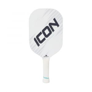 Diadem Icon V2 Pickleball Paddle, Japanese-Sourced Carbon Fiber & Replaceable Edge Guard, White, XL