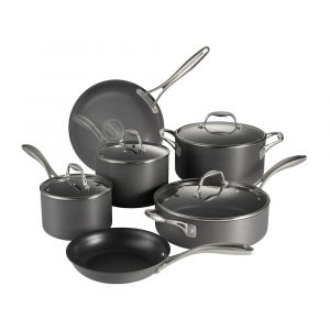 Tramontina 10-Piece Hard Anodized Cookware Set, Durable Nonstick Kitchen Pots and Pans Set