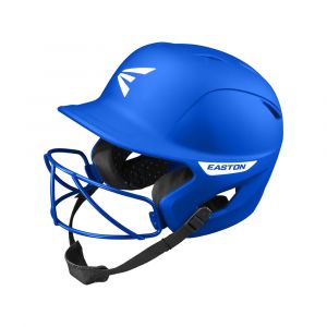 Easton Ghost Matte Solid Softball Batting Helmet with Mounted Face Protector, Small, Royal