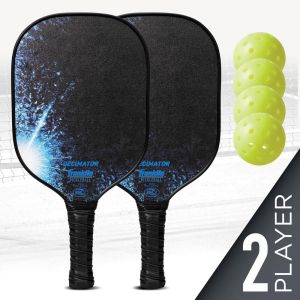 Franklin Sports Decimator Carbon Fiber Pickleball Paddles and Balls - 2 Player Set, USAPA Approved
