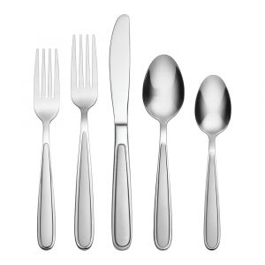 Oneida Jordan 20-Piece Everyday Flatware Set, Service for 4, Stainless Steel, Dishwasher Safe