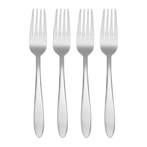 Oneida Mooncrest Everyday Flatware Dinner Forks, Set Of 4, Stainless Steel, Dishwasher Safe