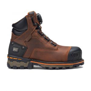 Timberland PRO® Men's BOA® Boondock CSA 6-Inch Composite Toe Work Boot, Full-Grain Waterproof Leather, Brown, Medium, 10