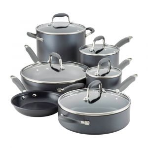 Anolon Advanced Home Hard Anodized 11-Piece Nonstick Pots and Pans/Cookware Set, Moonstone