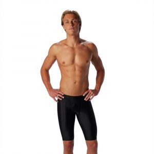 Speedo Men's ProLT Solid Jammer Swimsuit, UPF 50+ & Chlorine Resistant, Nylon Blend, Black, 30