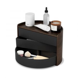 Umbra Moona Storage Box, Black/Walnut