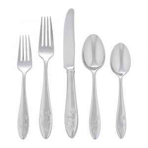 Lenox Butterfly Meadow 65-Piece Flatware Set, Service For 12, Stainless Steel, Dishwasher Safe