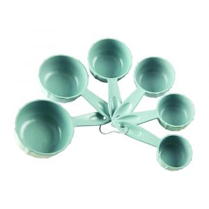 Nordic Ware 6-Piece Bundt® Measuring Cups, BPA-free, High-Heat and Melamine Free Plastic, Sea Glass