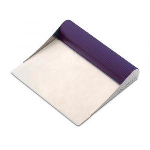 Rachael Ray Bench Scrape Stainless Steel Food Mover, Versatile Tool for Chopping & Cleanup, Purple