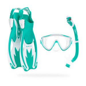 Cressi Tinetto Rocks Dry Set (Aqua Green/White)