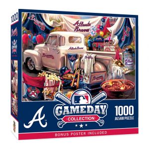 MasterPieces Atlanta Braves - Gameday Collection 1000-Piece Jigsaw Puzzle, Bonus Poster Included