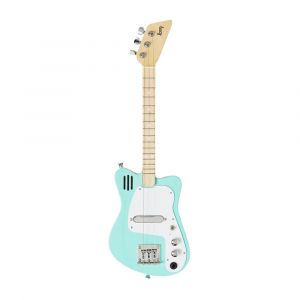 Loog Mini Electric Kids Guitar for Beginners, Built-in Amp, Ages 3+, Learning App and Lessons Included, Green