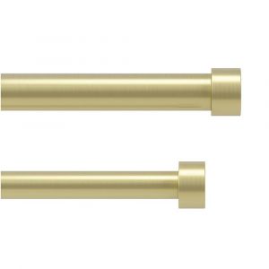 Umbra 1014557-104 Cappa Double Curtain Rod, Supports up to 22 lbs, Adjustable Lengths, Brass