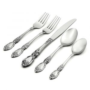 Oneida Wordsworth 45-Piece Everyday Flatware Set, Service For 8, Stainless Steel, Dishwasher Safe