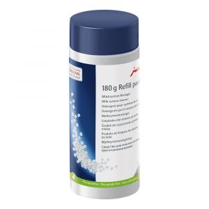 Jura Milk System Cleaner 180g Refillable Bottle (Mini Tabs), Removes Milk Fats for Fine Foam, 24220