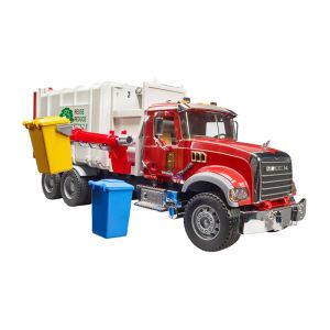 Bruder Mack Granite Side Loading Garbage Truck w/ Openable Doors, Scale 1:16, ABS Plastic, 4+ Years
