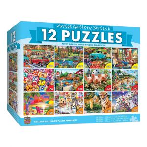 MasterPieces Artist Gallery Jigsaw Puzzle Collection Series 2 - 12 Pack, Perfect for Family, Ages 6+