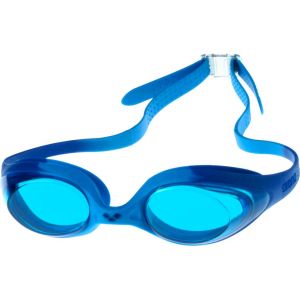 Arena Unisex Spider Junior Swim Goggles, Age 6-12, Single Strap, Anti-Fog Coating, & UV Protection, Blue/Light Blue