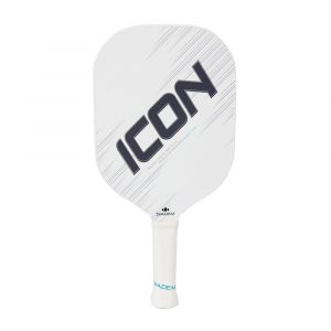 Diadem Icon V2 Pickleball Paddle, Japanese-Sourced Carbon Fiber & Replaceable Edge Guard, White, Standard