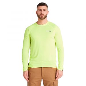 Timberland PRO® Men's Wicking Good Sport Long-Sleeve T-Shirt, UPF 50+, 100% Recycled Polyester, Bright Yellow, S