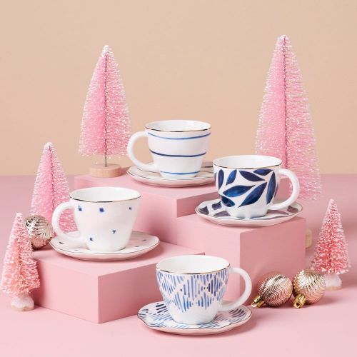 Lenox Blue Bay Espresso Cup and Saucer
