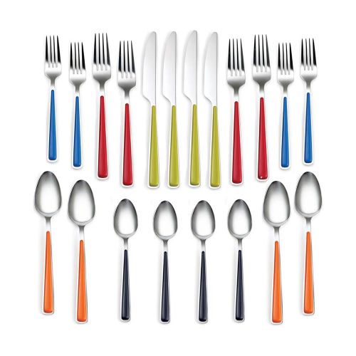 Fiesta Merengue 20-Pc Flatware Set, Service for 4, Stainless Steel, Dishwasher Safe, 634020FSTP12DS - Thumbnail 2