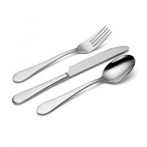 Oneida Icarus 12-Piece Everyday Flatware Set. Stainless Steel, Mirror Finish, Dishwasher Safe
