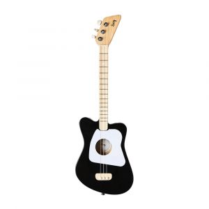 Loog Mini Acoustic Kids Guitar for Beginners, 3-Strings, Ages 3+, Learning App and Lessons Included, Black