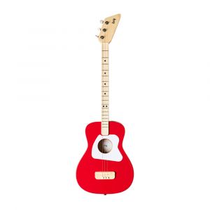 Loog Pro Acoustic Kids Guitar 3-Strings, Ages 6+, Learning App and Lessons Included, Red