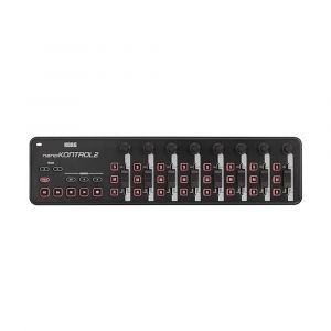 Korg nanoKONTROL2 Slim USB MIDI Controller, 8 Faders, Knobs, Buttons, DAW/Software Synth Integration