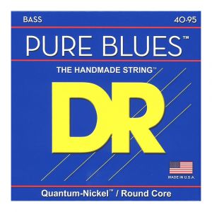 DR Strings PURE BLUES™ Silver Bass Guiter Strings, Handmade, Victor Wooten Signature, 40-95, PBVW-40