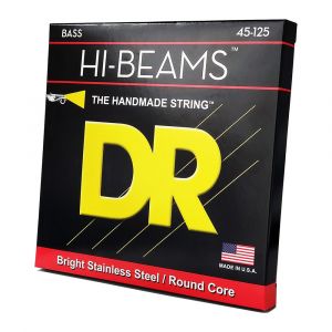 DR Strings HI-BEAM™ Stainless Steel Bass Guitar Strings, Medium 5-String, 45-125, Round Core, MR5-45