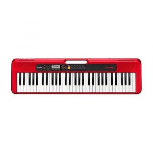 Casio Casiotone CT-S200RD 61-Key Portable Keyboard, 400 Tones, Dance Music Mode, USB MIDI, Red