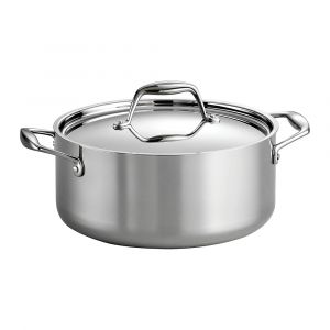 Tramontina Signature 5-Qt Tri-Ply Stainless Steel Covered Dutch Oven, Induction Ready, 80116/025DS