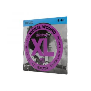 D'Addario XL Nickel 09-42 Super Light Electric Guitar Strings, Ideal For All Genres, EXL120
