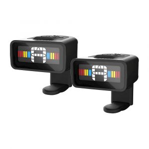 D'Addario NS Micro Headstock Tuner Twin Pack, High Precision Digital Clip-On Tuners, PW-CT-12TP