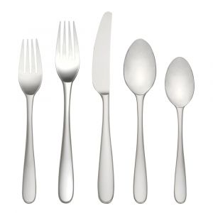 Lenox Stratton 65-Piece Flatware Set, Service for 12, Stainless Steel, Dishwasher Safe