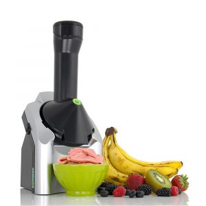 Yonanas Classic Frozen Fruit Soft Serve Maker, Non-Dairy Dessert Machine, BPA-Free, Silver