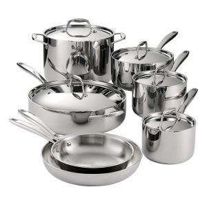 Tramontina Signature 12-Pc Tri-Ply Clad Stainless Steel Cookware Set, Induction Ready, 80116/249DS