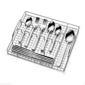 Oneida Madeline 51-Piece Everyday Flatware Set With Caddy, Service For 8, Stainless Steel