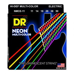 DR Strings HI-DEF NEON™ Multi-Color Guitar Strings, K3™ Technology, Heavy 6-String, 11-50, NMCE-11